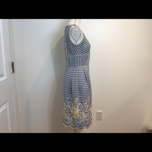OSCAR DE LA RENTA SLEEVELESS DETAILED DRESS SZ 8 - Picture 5 of 16